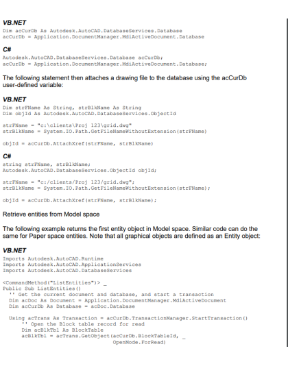 AutoCad .Net Developer's Guide