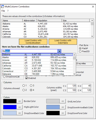 MultiColumn ComboBox