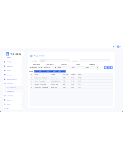 PEI School Management System