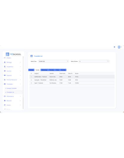 PEI School Management System