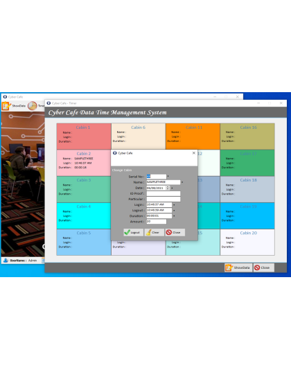 Cyber Cafe Data Time Management System