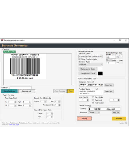 Barcode Generator Software