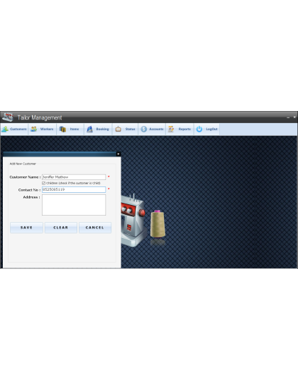 Tailor Shop Management System