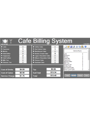 Cafe Billing System