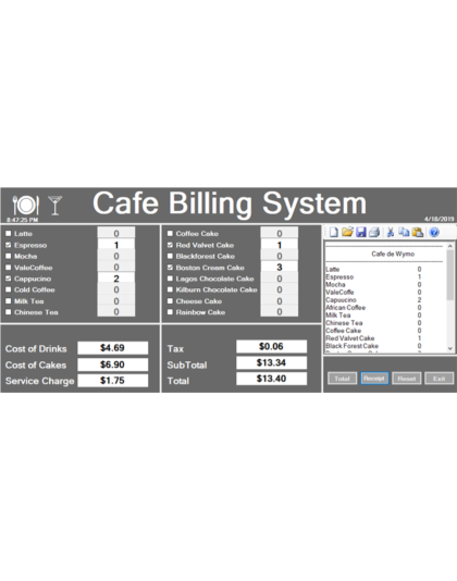 Cafe Billing System