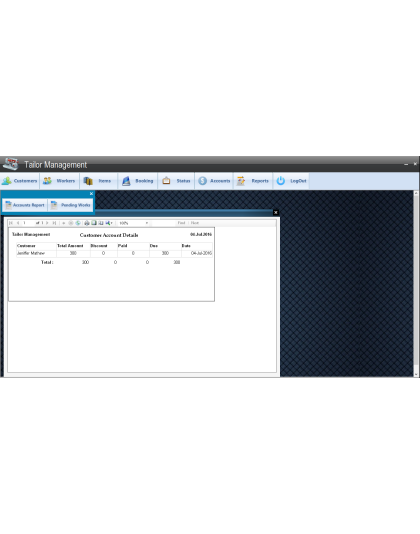 Tailor Shop Management System