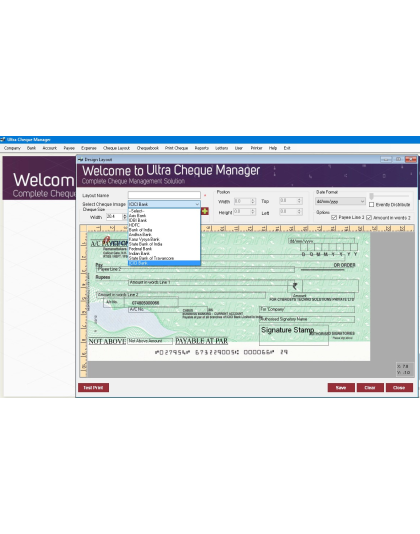 Cheque Printing Software