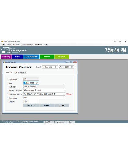 Bus/Train Ticket Management System