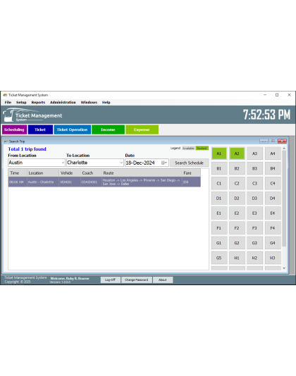 Bus/Train Ticket Management System